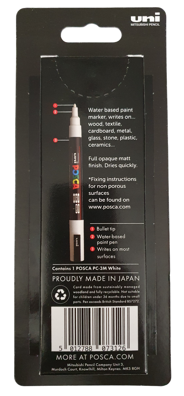 POSCA White Paint Marker PC-3M