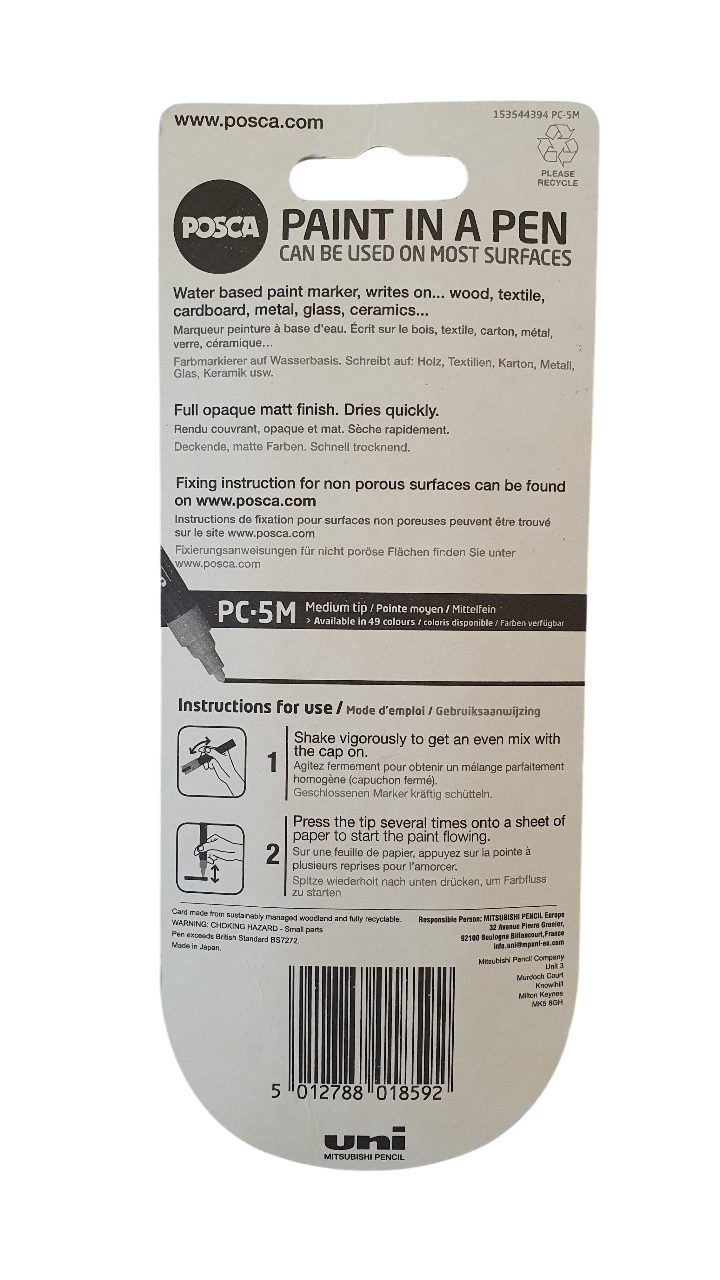 POSCA PC-5M Paint Marker Black Colour