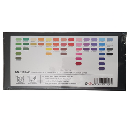 Acrylic Paint Brush Marker Pens (Guangna) 48 Colors Set, Ideal for Rock Painting, Canvas, Wood, Stone, Egg and DIY Crafts