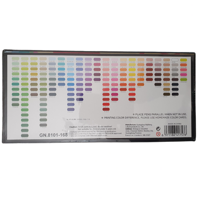 Acrylic Paint Brush Marker Pens (Guangna) 168 Colors Set, Ideal for Rock Painting, Canvas, Wood, Stone, Egg and DIY Crafts