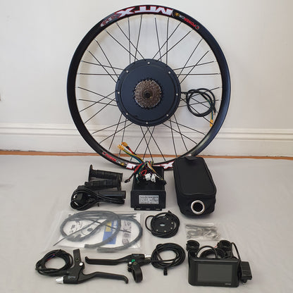 2000W 48V-72V, 27.5/29”inches Ebike Conversion Kit 45A Bicycle MTX, SURRON-style throttle E-Bike Kit Bundle