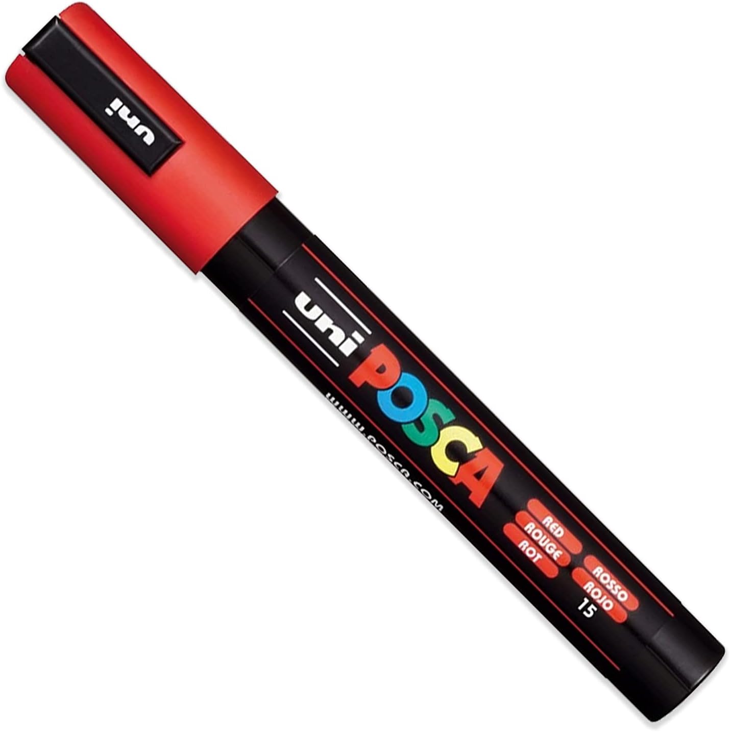 Posca PC-5M Water Based Permanent Marker Paint Art Pens - 1.8-2.5mm – Full Spectrum Set of 16 - in Plastic Gift Wallet - Ideal for Rock Painting, Canvas, Glass, Wood, Metal, Fabric, Colouring, Arts and Crafts