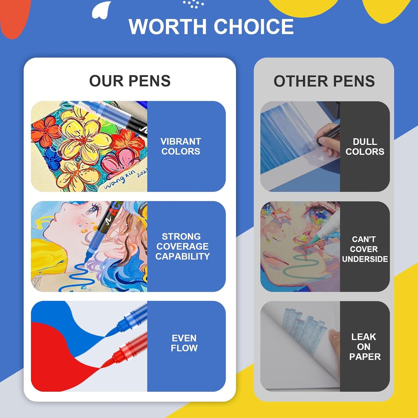 Acrylic Paint Brush Marker Pens (Guangna) 240 Colors Set, Ideal for Rock Painting, Canvas, Wood, Stone, Egg and DIY Crafts