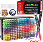 Acrylic Paint Brush Marker Pens (Guangna) 240 Colors Set, Ideal for Rock Painting, Canvas, Wood, Stone, Egg and DIY Crafts